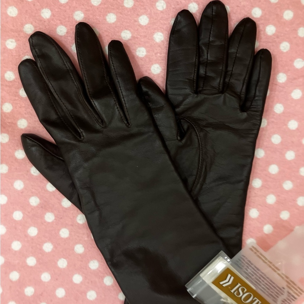 Isotoner Leather Gloves M
